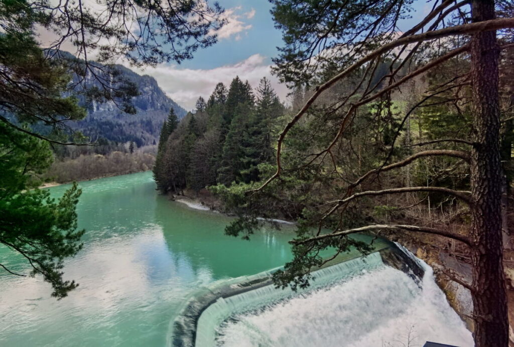 Berühmte Brücke am Lechfall - der Maxsteg